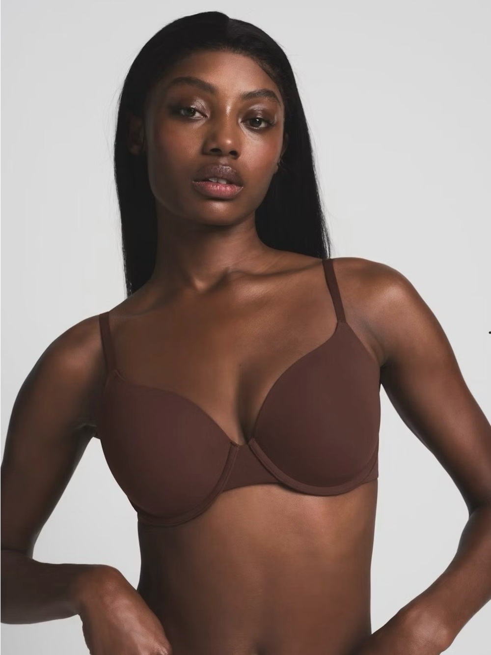 NWT SKIMS Smooth T-Shirt Bra in Cocoa Sz 34D